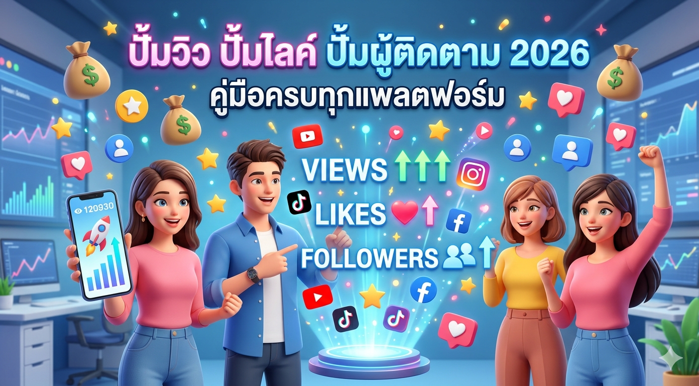ปั้มวิว YouTube เพิ่มยอดวิว
